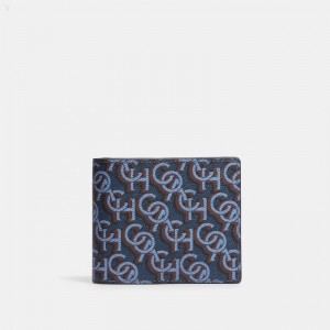 Coach 3 In 1 Wallet With Coach Monogram Print - Men's Wallets - Deep | ZHEY8776