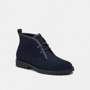 Coach Desert Boot - Men's Boots - Deep Navy | GDBI6711