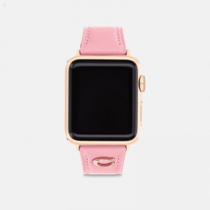 Flower Coach Apple Watch® Strap,38 Mm,40 Mm And 41 Mm - Men's Watches - Pink | ALKW4076