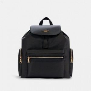 Coach Baby Backpack - Men's Backpacks - Gold / Black | KMMC7468