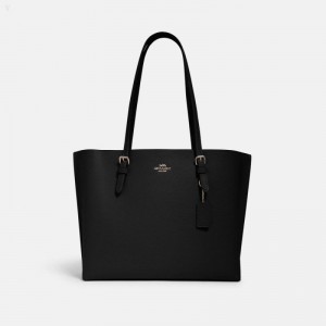 Coach Mollie Tote - Women's Tote Bags - Gold / Black Red | JOAY9456