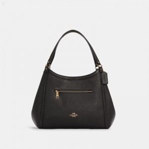 Coach Kristy Shoulder Bag - Women's Shoulder Bags - Gold / Black | ZQQF1752