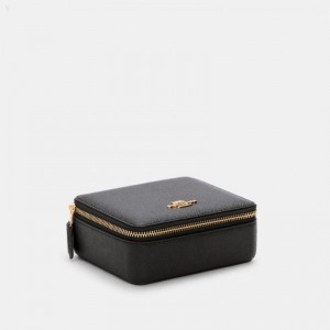 Coach Large Jewelry Box - Women's Accessories - Gold / Black | EUFC7460