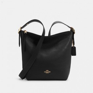 Coach Val Duffle - Women's Shoulder Bags - Gold / Black | THXP4823