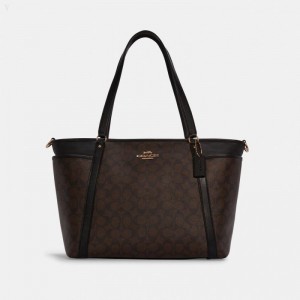 Coach Baby Bag In Signature Canvas - Men's Carryalls - Gold / Brown Black | OWBX4383