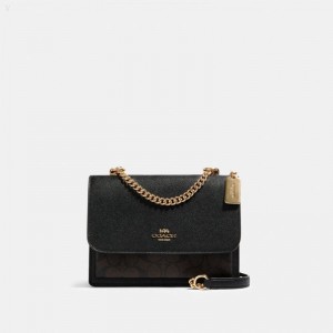 Coach Klare Crossbody In Signature Canvas - Women's Crossbody Bags - Gold / Brown Black | QNBW7020