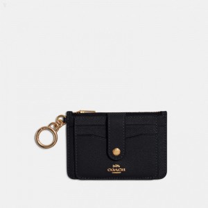 Coach Attachment Card Case - Women's Wallets - Gold / Deep Navy | SFMY8160
