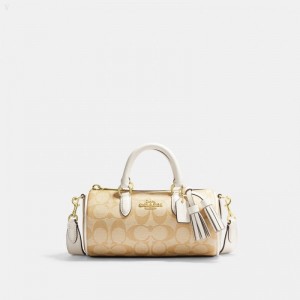 Coach Lacey Crossbody In Signature Canvas - Women's Crossbody Bags - Gold / Light Khaki | HDNM7661