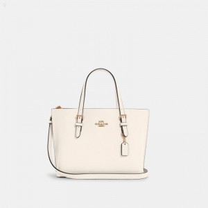Coach Mollie Tote 25 - Women's Tote Bags - Gold / Light Saddle | YMKX0649