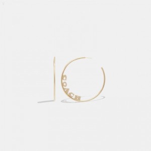 Coach Coach Pearl Small Hoop Earrings - Women's Jewelry - Gold / Pearl | KGZO9799