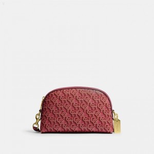 Coach Madi Crossbody With Coach Monogram Print - Women's Crossbody Bags - Gold / Rouge | EJYY6130