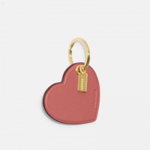 Coach Heart Bag Charm - Women's Accessories - Gold / Taffy | BIOH6962