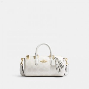 Coach Lacey Crossbody In Signature Canvas - Women's Crossbody Bags - Gold / White | XSCH7022
