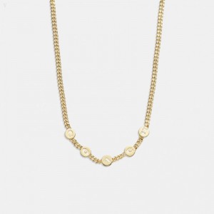 Coach Coach Enamel Necklace - Women's Jewelry - Gold / | GIZU1339