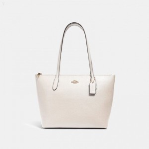 Coach Zip Top Tote - Women's Tote Bags - Gold / | MWQH1487