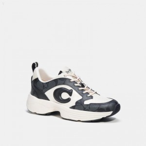Coach C275 Tech Runner In Signature Canvas - Women's Sneakers - Graphite | BGXK7523