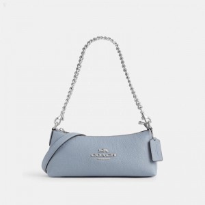 Coach Charlotte Shoulder Bag - Women's Shoulder Bags - Grey Mist | CKAR8028