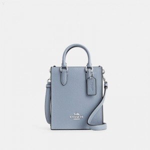 Coach North South Mini Tote - Women's Crossbody Bags - Grey Mist | JODT8857