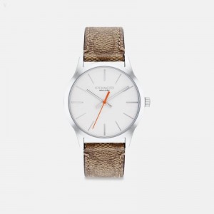 Coach Baxter Watch,39 Mm - Men's Watches - Khaki | RJCM2637