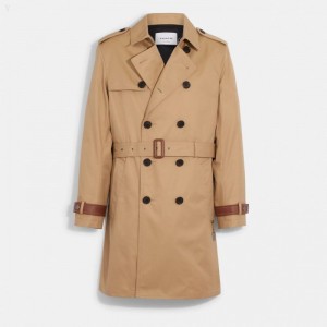 Coach Trench - Men's Coats - Khaki | RIEB8692
