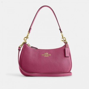 Coach Teri Shoulder Bag - Women's Shoulder Bags - Light Raspberry | XYFY9026