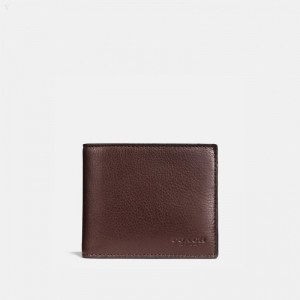 Coach 3 In 1 Wallet - Men's Wallets - Mahogany Brown | IYWE1362