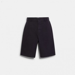 Coach Chino Shorts - Men's Shorts - Navy | AQYN0360