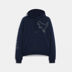 Coach Rexy Hoodie - Men's Hoodie - Navy | KIMA5787