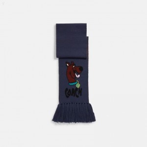 Coach Coach | Scooby Doo! Muffler - Women's Scarves - Navy | XOVV3065