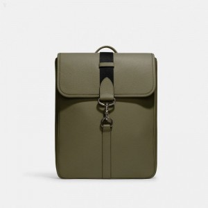 Coach Blaine Backpack - Men's Backpacks - Olive | OMNQ5308