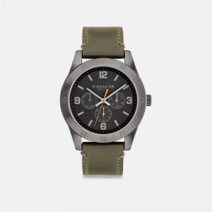 Coach Casey Watch,42 Mm - Men's Watches - Olive | VBHY0357