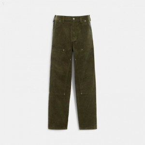 Coach Corduroy Pants - Men's Pants - Olive | MRCA6839