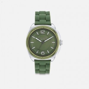 Coach Flip Watch,41 Mm - Men's Watches - Olive | SQOM4273