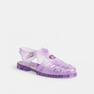 Coach Jelly Fisherman Sandal - Men's Sandals - Orchid | AODM5264