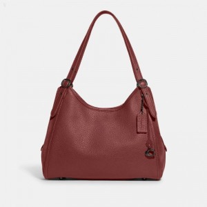 Coach Lori Shoulder Bag - Women's Shoulder Bags - Pewter / Cardinal | QNVU1679