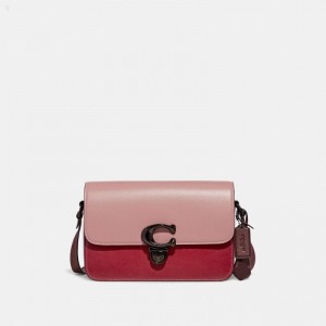 Coach Studio Shoulder Bag In Colorblock - Women's Shoulder Bags - Pewter / Pink Multicolor | NEYT4088
