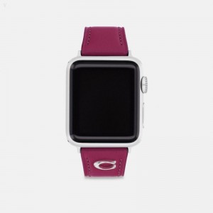 Coach Apple Watch® Strap,38 Mm,40 Mm And 41 Mm - Men's Watches - Pink | IMXV9341