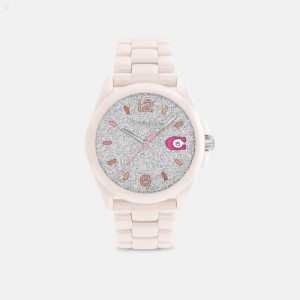Coach Greyson Watch,36 Mm - Women's Watches - Pink | ZVRO7268