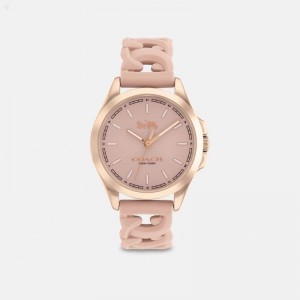 Coach Libby Watch,34 Mm - Women's Watches - Pink | COHF1837