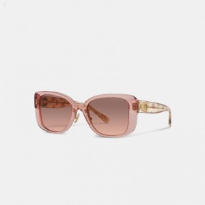 Coach Tabby Oversized Square Sunglasses - Women's Sunglasses - Pink | AHCE2708