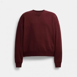 Coach Essential Crewneck - Men's Tops - Port | FIXI5878