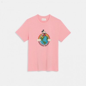 Coach Disney X Coach T Shirt - Men's T Shirts - Red | GAYB2488