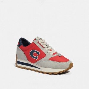 Coach Runner Sneaker - Women's Sneakers - Red / Deep Navy | EFJF9308