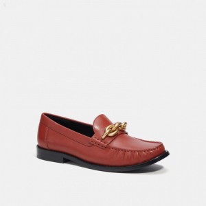 Coach Jess Loafer - Women's Flat Shoes - Rust | QQSI2210