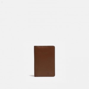 Coach Card Wallet - Men's Wallets - Saddle | OVOV1908