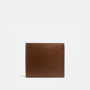 Coach Coin Wallet - Men's Wallets - Saddle | JXFI2440