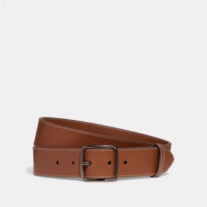 Coach Harness Buckle Belt,38 Mm - Men's Belts - Saddle | ZCNV4825