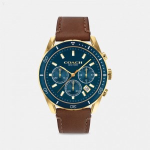 Coach Preston Watch,44 Mm - Men's Watches - Saddle | QGAH3560