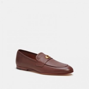 Coach Sculpted Signature Loafer - Men's Loafers - Saddle | UPME0503