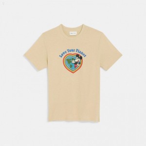 Coach Disney X Coach T Shirt - Men's T Shirts - Shell | IFEN9185
